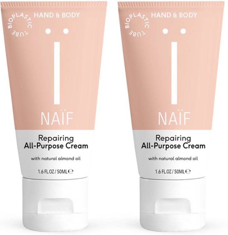 Naïf Herstellende alles-in-één crème Voordeelset Huidverzorging 2x50ml met Natuurlijke Ingrediënten