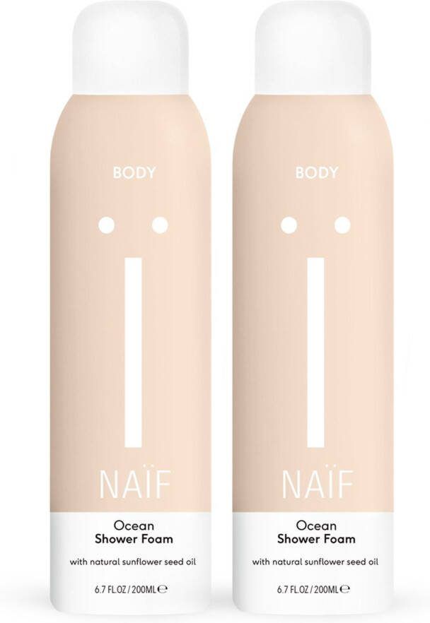 Naïf Ocean Doucheschuim Voordeelset 2x200ml met Natuurlijke Ingrediënten