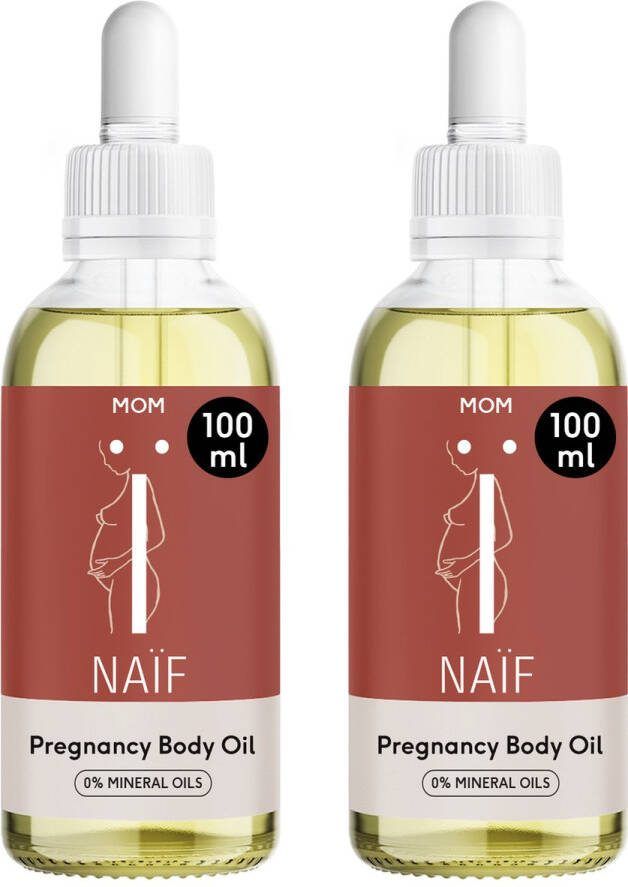 Naïf Ontspannende Zwangerschapsolie Voordeelset met Natuurlijke Ingrediënten 2x90ml