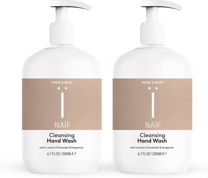 Naïf Reinigende Handzeep Voordeelset 2x340ml Handverzorging met Natuurlijke Ingrediënten