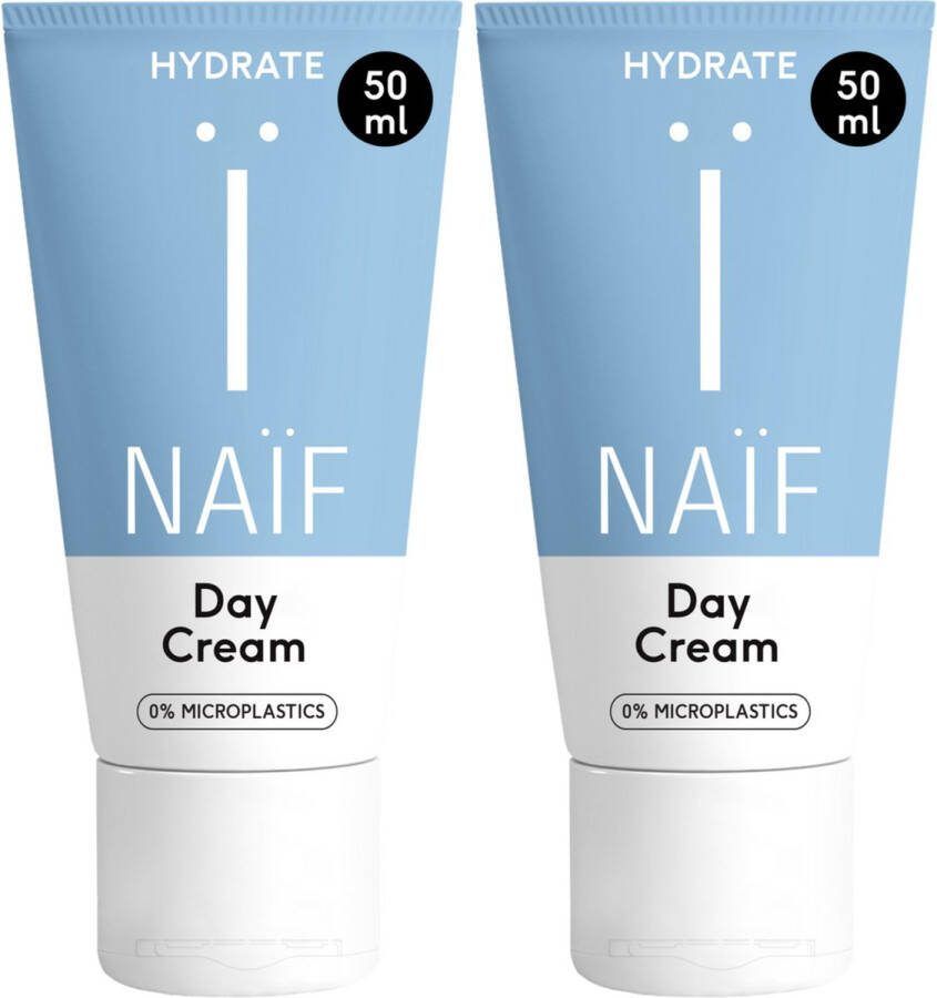 Naïf Verzorgende Dagcrème Voordeelset 2x50ml Gezichtsverzorging met Natuurlijke Ingrediënten