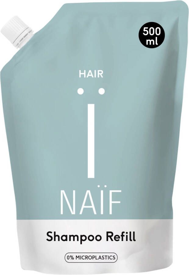 Naïf Voedende Shampoo Navulverpakking Refill 500ml Haarverzorging met Natuurlijke Ingrediënten