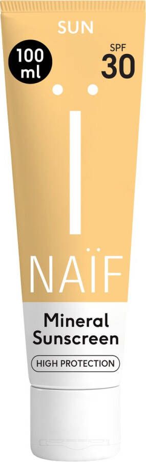 Naïf Zonnebrand Crème SPF30 100ML Voor Het Lichaam Met Natuurlijke Ingrediënten