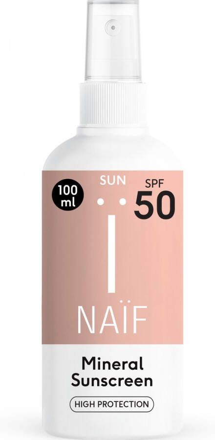 Naïf Zonnebrand Spray SPF50 100ml Voor Het Lichaam Met Natuurlijke Ingrediënten