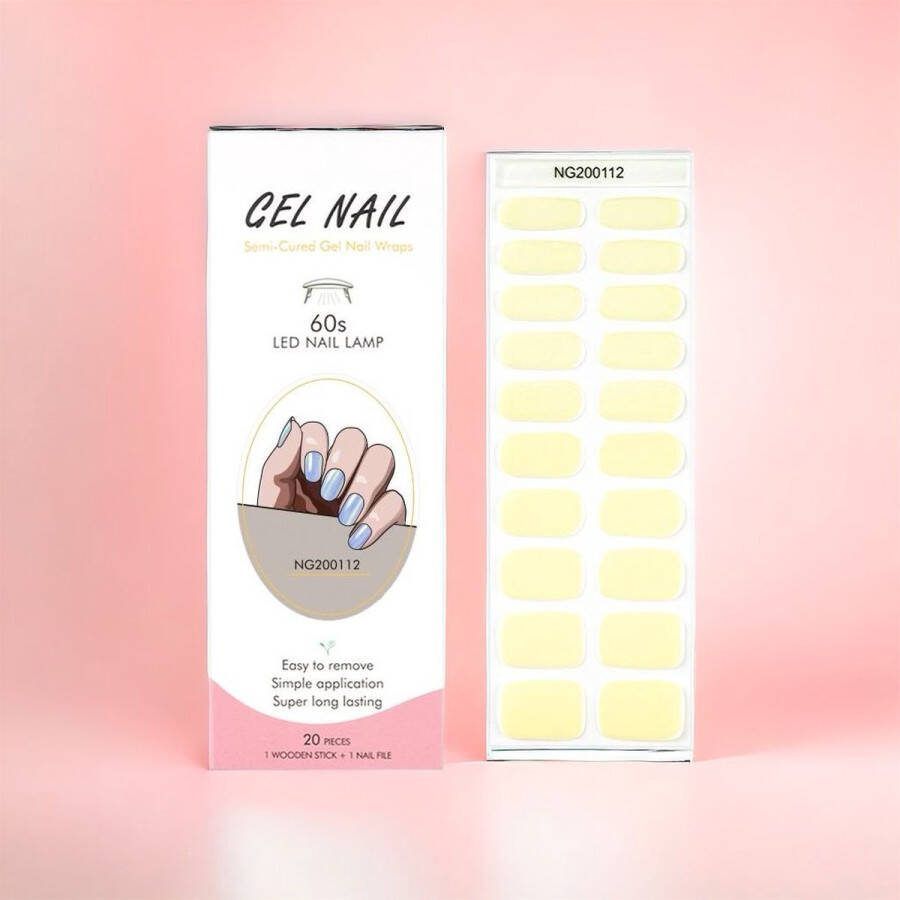 NailGlow Gel Nagel Wraps Geel (blauw reflecterend) Gel Nagel Stickers Nail Wraps Bij elke 2 pakjes die je besteld ontvang je een gratis Nagelriemolie pen t.w.v €7 85! Gel Nail Wraps Gel Nail Stickers Nail Art Nail Foil