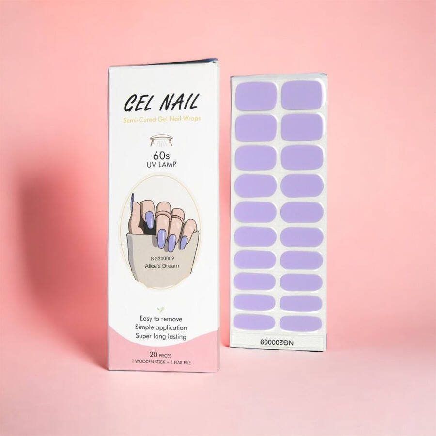 NailGlow Gel Nagel Wraps Paars Gel Nagel Stickers Nail Wraps Bij elke 2 pakjes die je besteld ontvang je een gratis Nagelriemolie pen t.w.v €7 85!- Gel Nail Wraps Gel Nail Stickers Nail Art Nail Foil