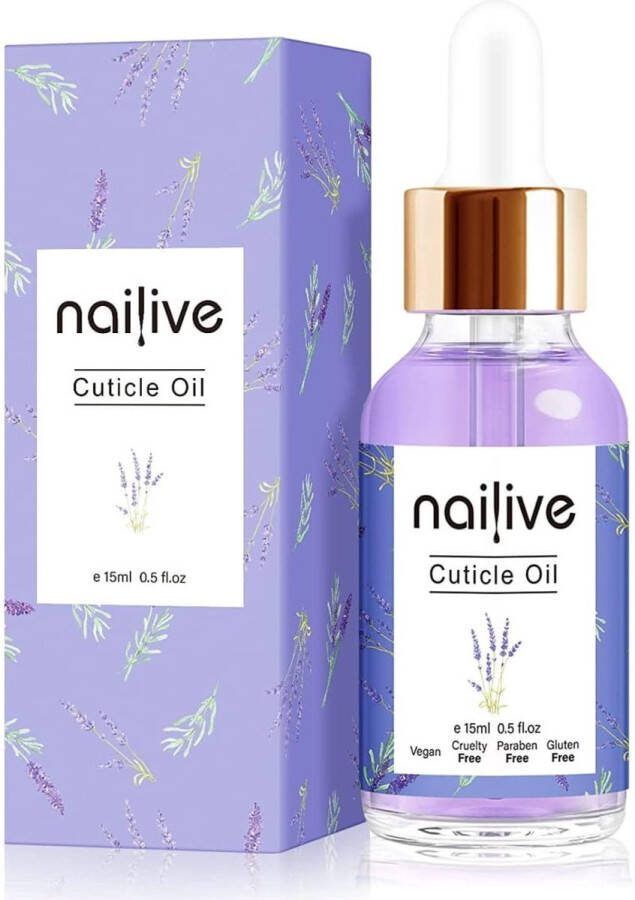 Nailive Nagelolie 15 ml Lavendel Nagelriemolie Nagelolie verzorging Nagelolie set Cuticle oil Nagelriemcreme Nagelversterker Nagelverzorging set Nagelriem olie nagelriem Olie nagels Nagel olie Nail oil