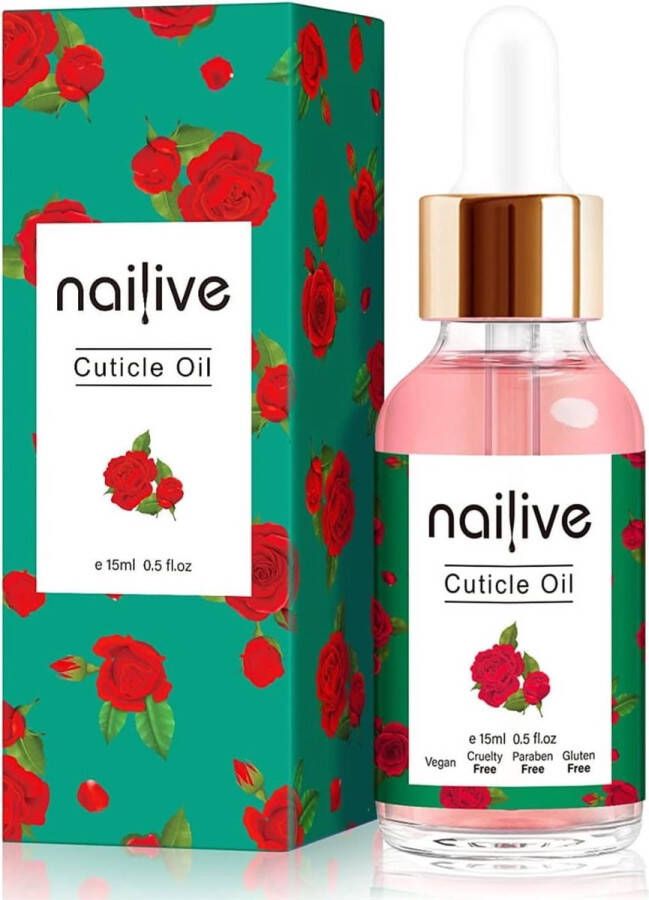 Nailive Nagelolie 15 ml Roos Nagelriemolie Nagelolie verzorging Nagelolie set Cuticle oil Nagelriemcreme Nagelversterker Nagelverzorging set Nagelriem olie nagelriem Olie nagels Nagel olie Nail oil