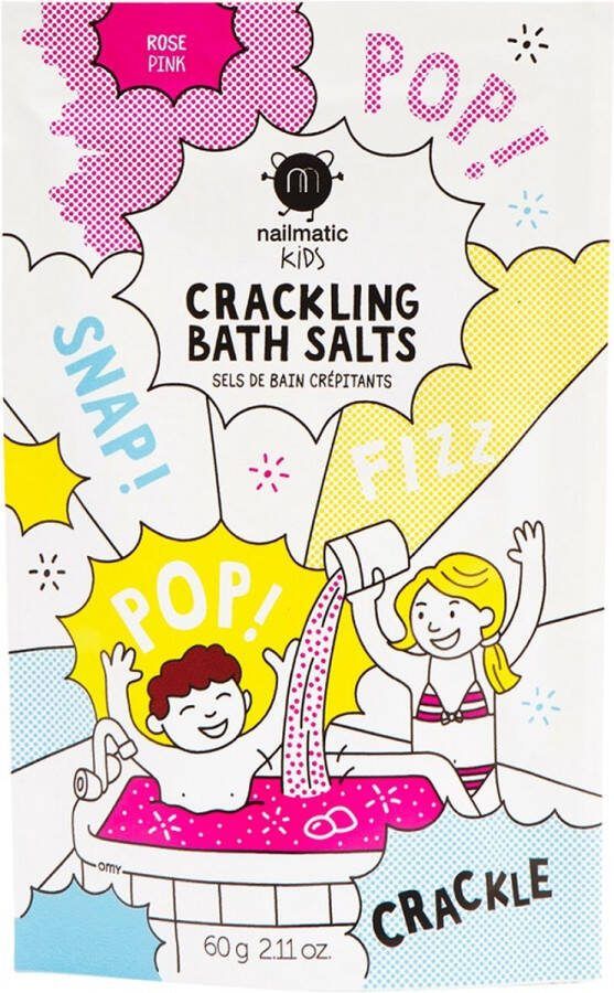 Nailmatic Kids Crackling Badzout Sprankelend Badzout Roze 60g