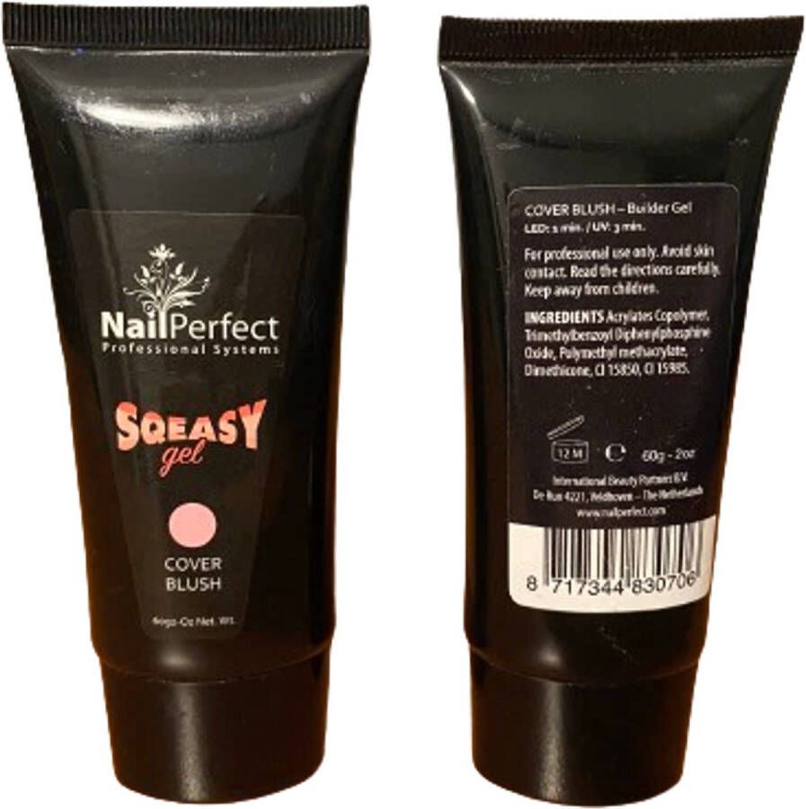NAILPERFECT Nail Perfect Sqeasy Poly Gel Cover Blush Maak Acryl Gel Nagels 60gr