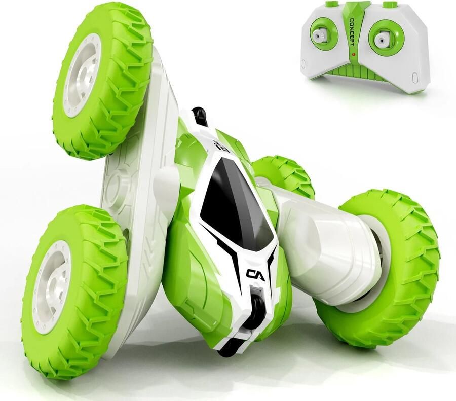 Naiz Bestuurbare auto Stunt auto Flip Groen Afstandsbediening Speelgoed