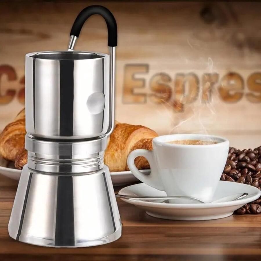 Naiz Espressomachine Kookplaat Camping Draagbaar Zilver