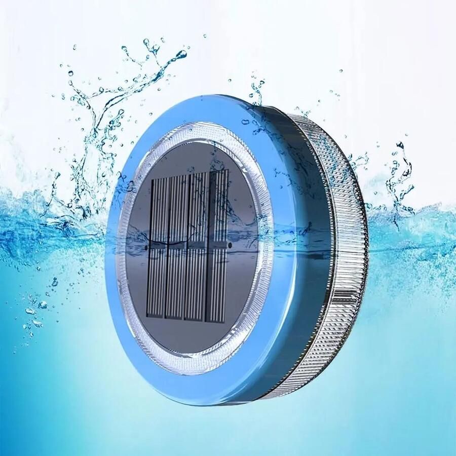 Naiz Led lamp Jacuzzi Zonne-energie Blauw IP68 Waterdicht Drijvend