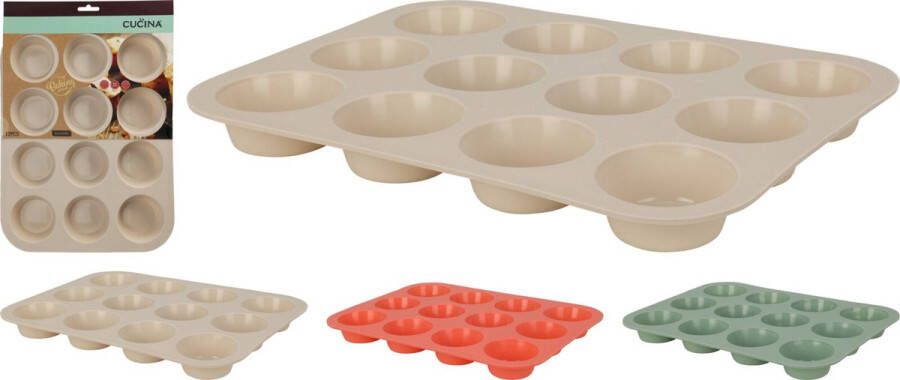 Nampook Silicone Muffinvorm 33 x 25cm Coral