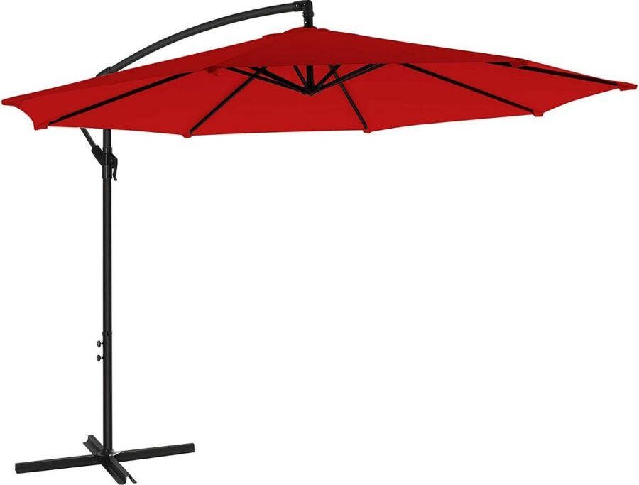 Nancy's Edgewood Zweefparasol Tuinparasol UV-Bescherming UPF 50+ Buigbaar Zwengel Beige Taupe Rood Grijs Blauw 300 cm