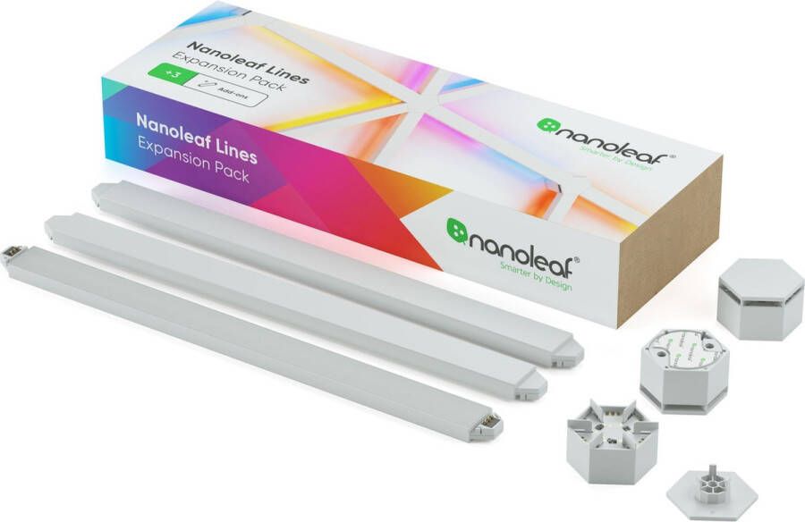 Nanoleaf Lines Expansion Pack Modulaire Backlit Smart Verlichting 3PK Wit