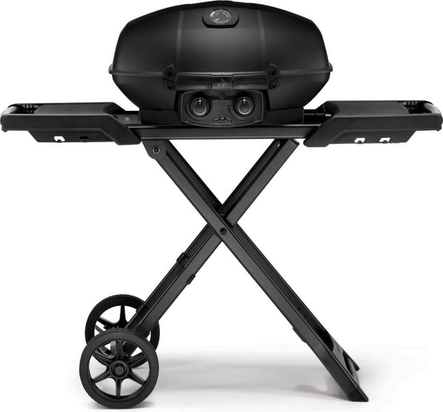 Napoleon Phantom TravelQ barbecue met inklapbaar onderstel mat zwart incl. warmhoudrooster