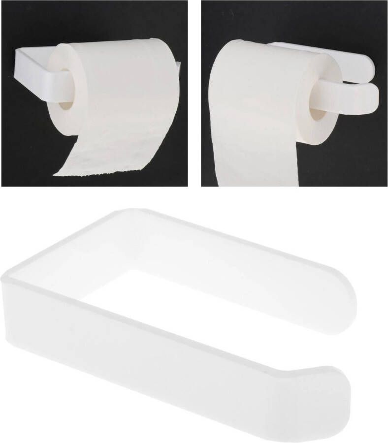 Narimano Wit Acryl Toiletrolhouder Wall Mounted Keuken Badkamer Waterdicht Handdoekenrek- Accessoires Plank