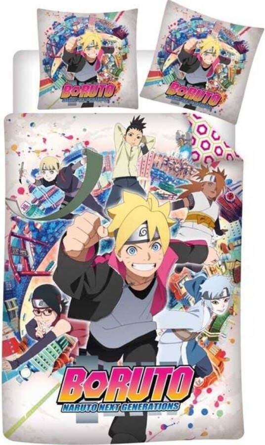 Naruto Dekbedovertrek Boruto Eenpersoons 140 x 200 cm Polyester