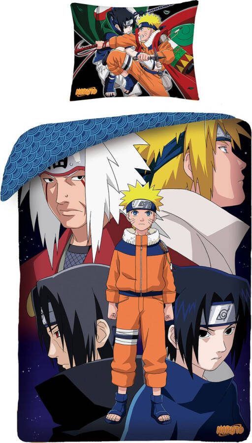 Naruto Dekbedovertrek Konoha Eenpersoons 140 x 200 + 65 x 65 cm Katoen