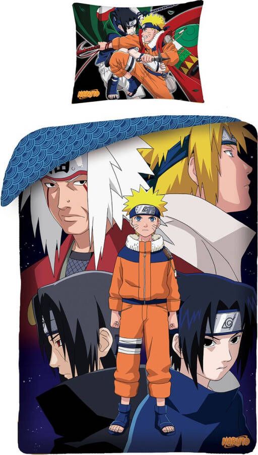 Naruto Dekbedovertrek Konoha Eenpersoons 140 x 200 + 65 x 65 cm Katoen