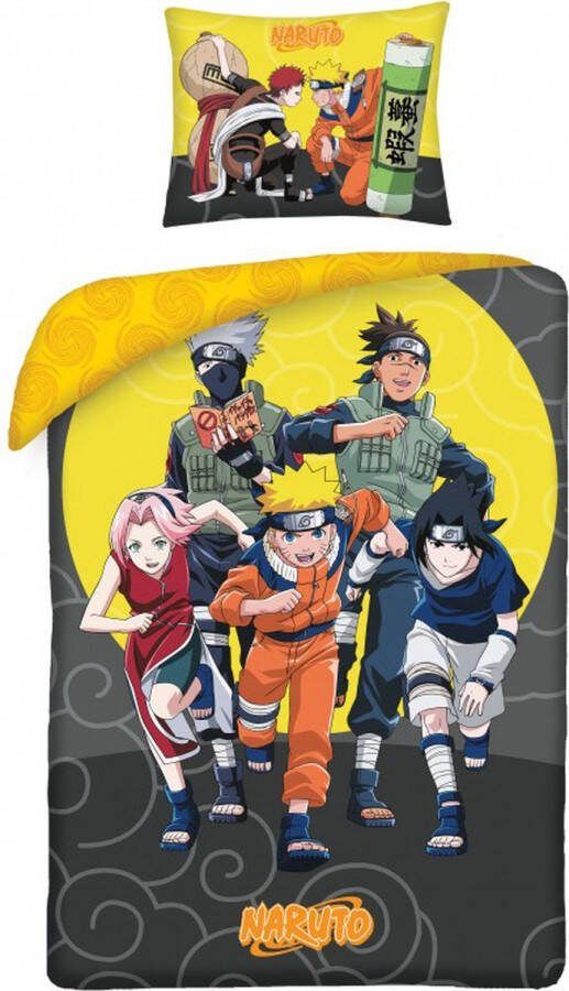 Naruto Ninja Fight Dekbedovertrek Eenpersoons 140 x 200 cm + 70 x 90 cm Katoen