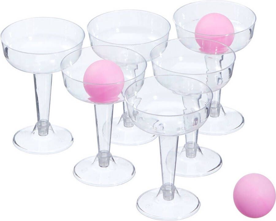 Narvie prosecco pong Drank Spel Prosecco Drinkspel 12x Drinkbekers + 3 Ballen