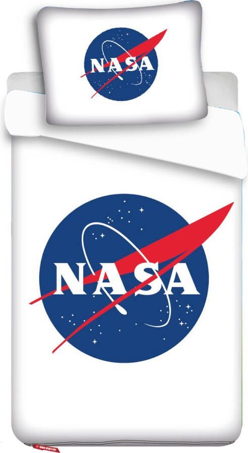 SimbaShop NASA Dekbedovertrek Eenpersoons 140 x 200 cm Wit