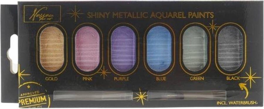 Nassau Aquarelverf Metallic Set Basic