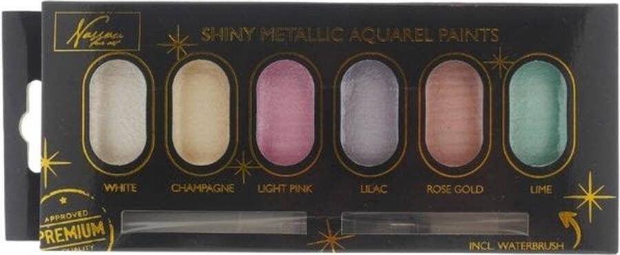 Nassau Aquarelverf Metallic Set Secundair