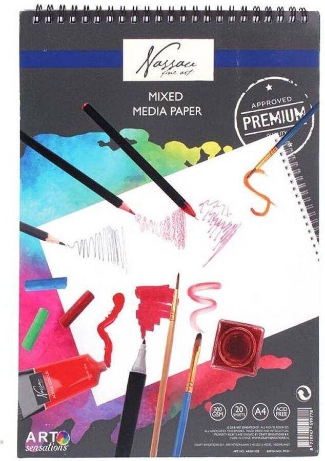 Nassau Art Sensations Fine Art teken- ontwerpblok A4