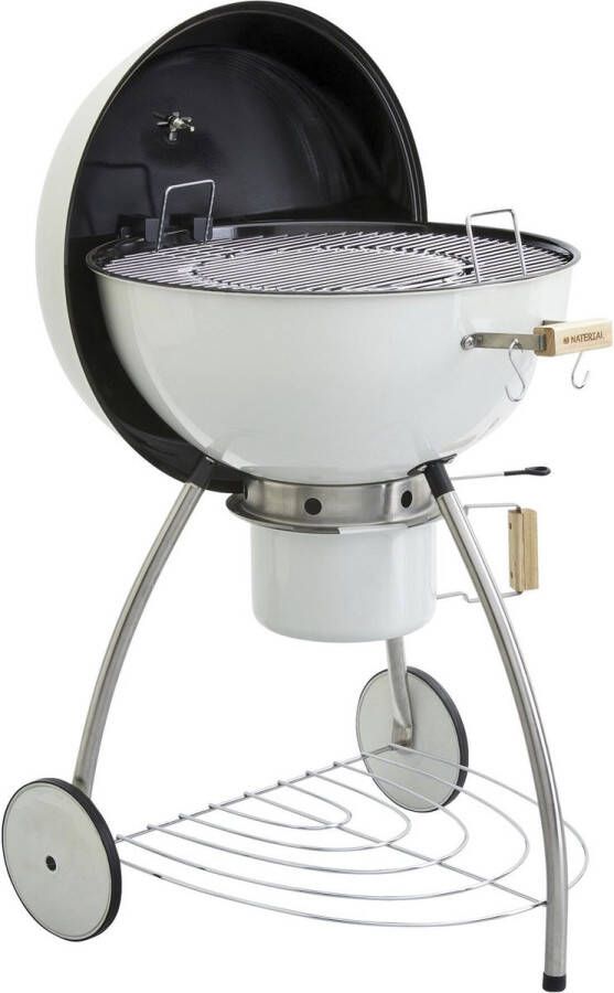 Naterial Houtskoolbarbecue PHOENIX BETA II 8 personen Ø 57 cm H. 108 cm Geëmailleerd staal Crème Kogelbarbecue