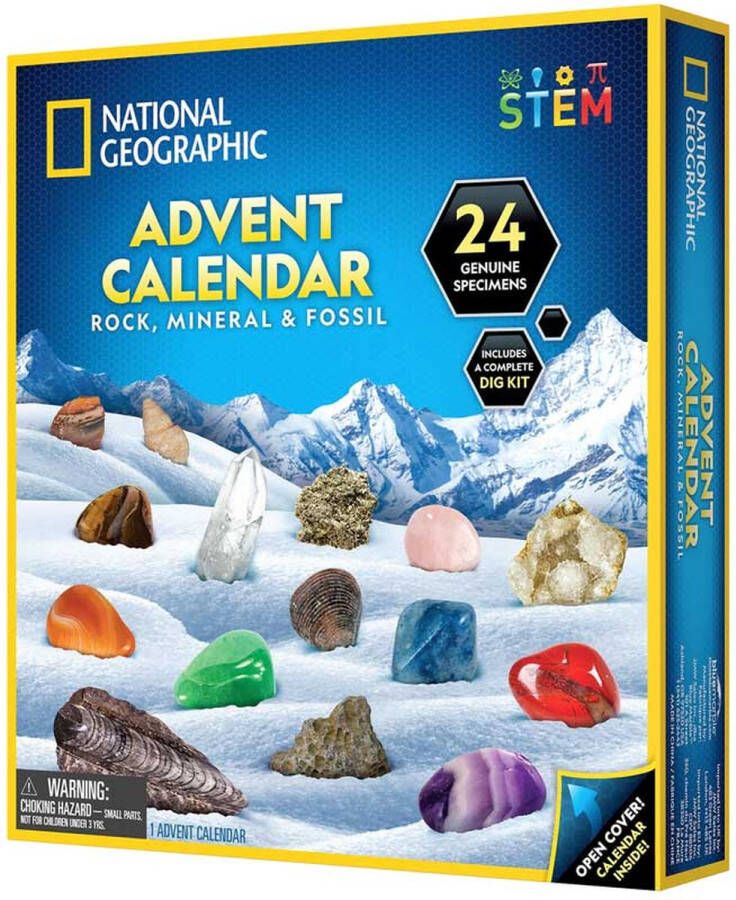 National Geographic Dig Out Rock Mineral & Fossil Advents Calendar