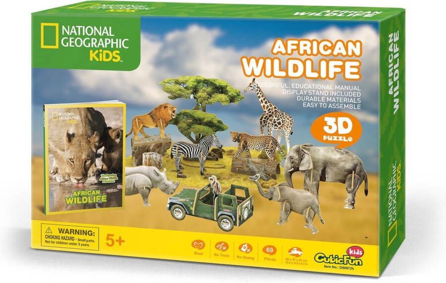 National Geographic Kids 3D Puzzel African Wildlife