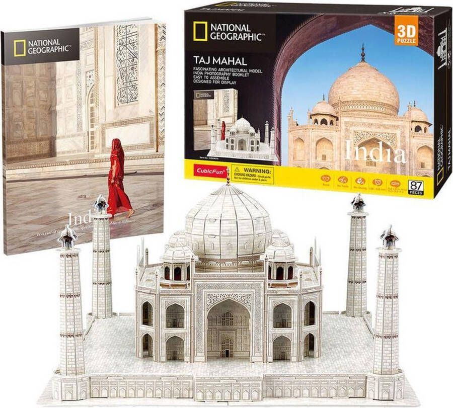 National Geographic Cubic Fun 3D Puzzel Taj Mahal 87 Stukjes