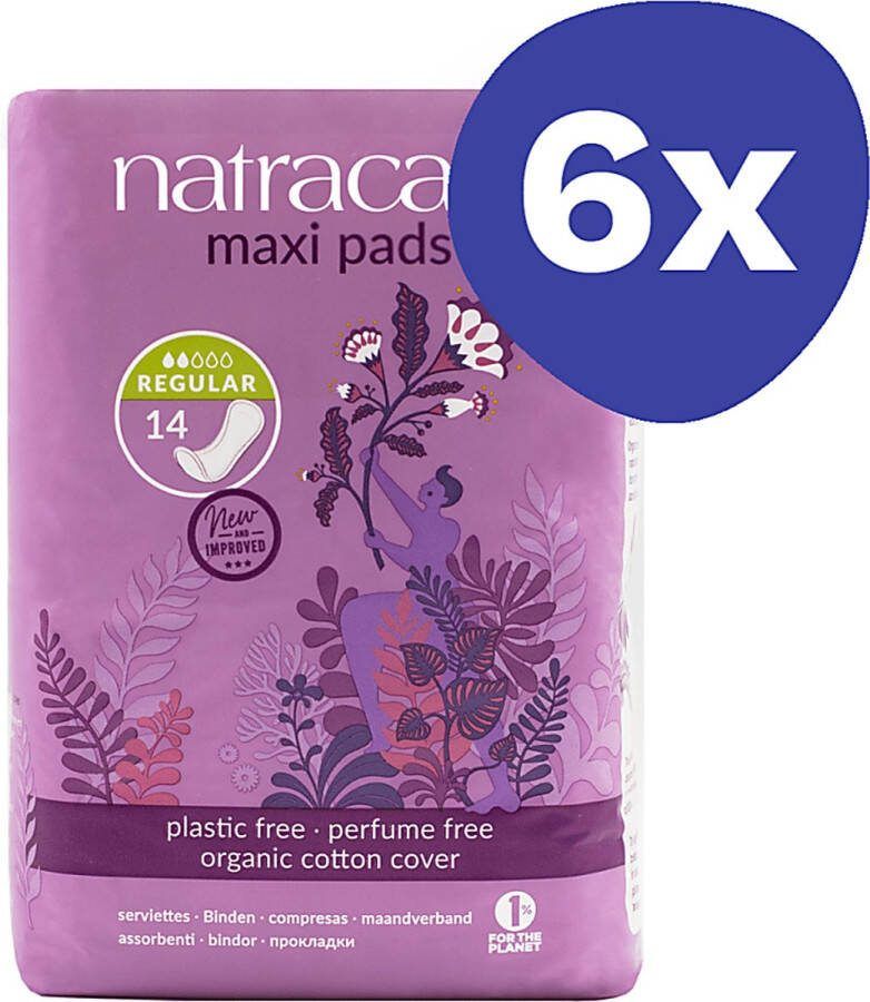 Natracare Maandverband Maxi Regular (6x 14 stuks)