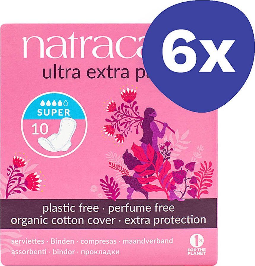 Natracare Maandverband Ultra Extra Normal (6x 12 stuks)