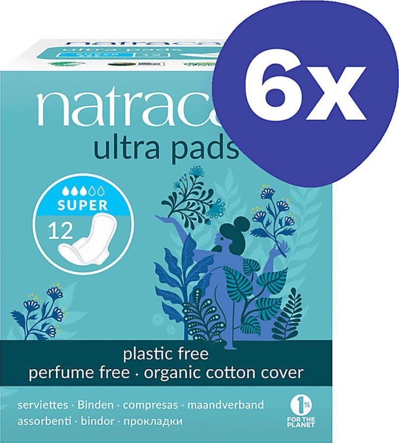Natracare Maandverband Ultra Regular (6x 12 stuks)