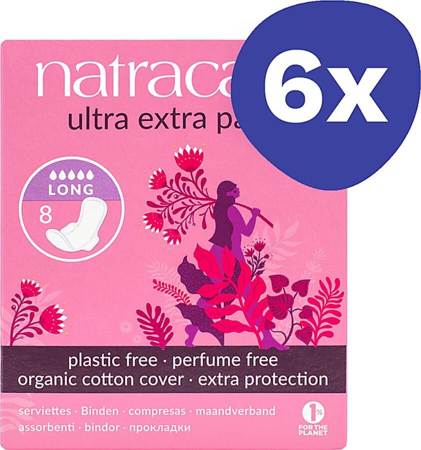 Natracare Maandverband Ultra Extra Normal (6x 12 stuks)