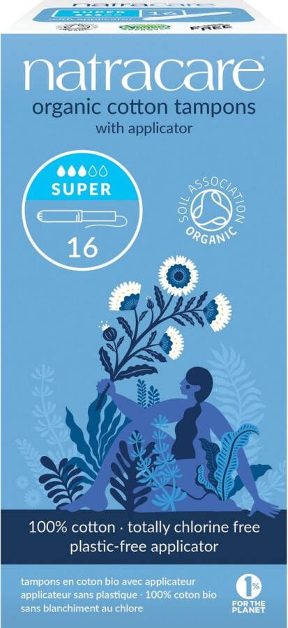 Natracare Super Tampons 16 stuks- met Inbrenghuls