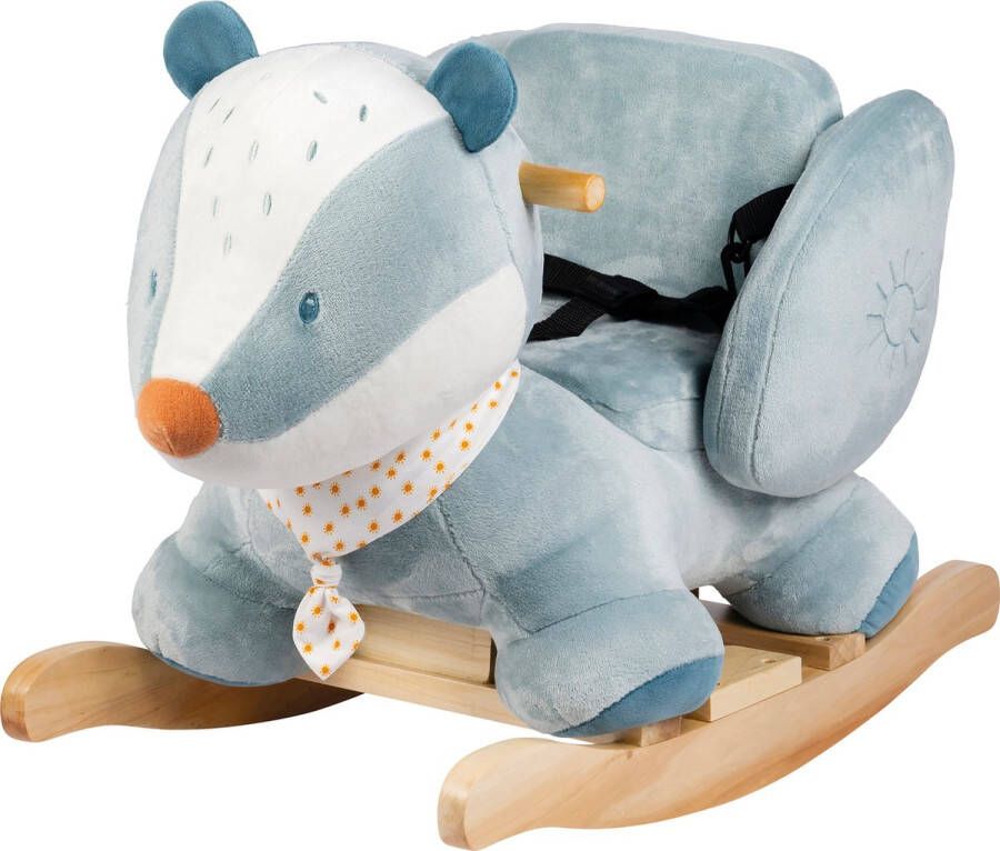 Nattou das Felix Schommelpaard Hobbelpaard 59 cm Dusty blauw