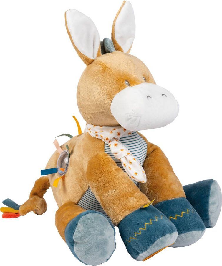 Nattou ezel Leo Activiteiten Knuffel 38 cm Donker warm beige