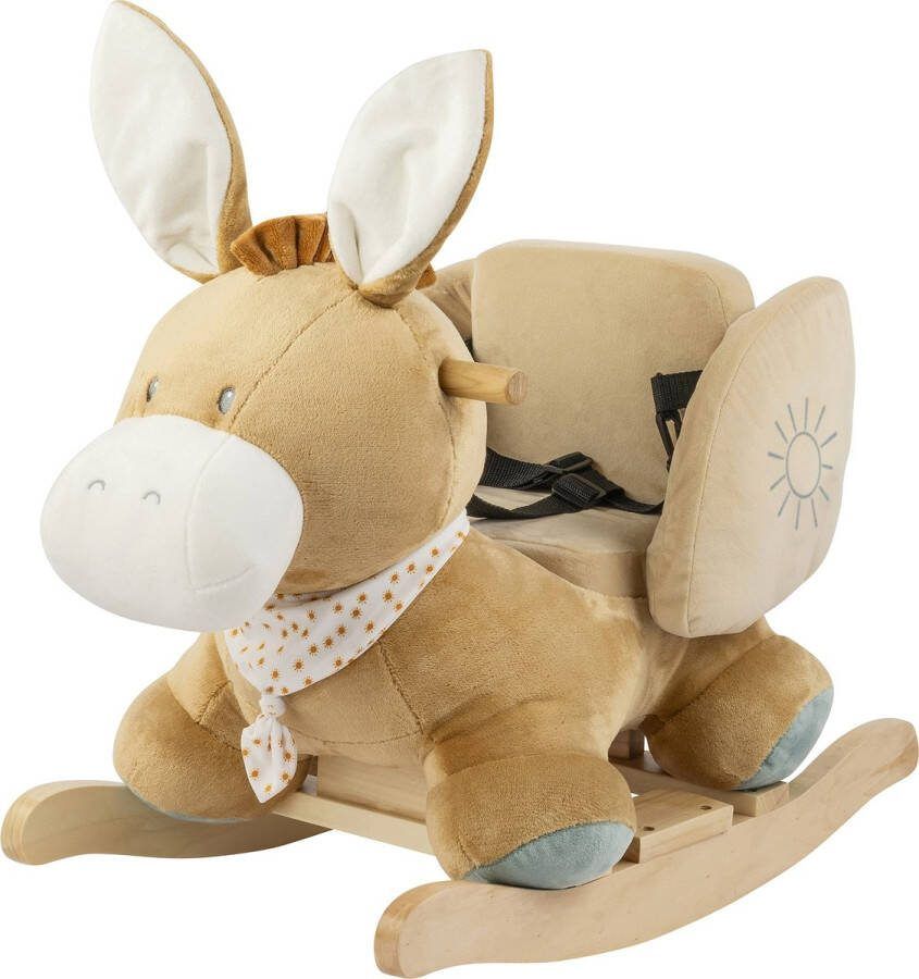 Nattou ezel Leo Schommelpaard Hobbelpaard 59 cm Donker warm beige