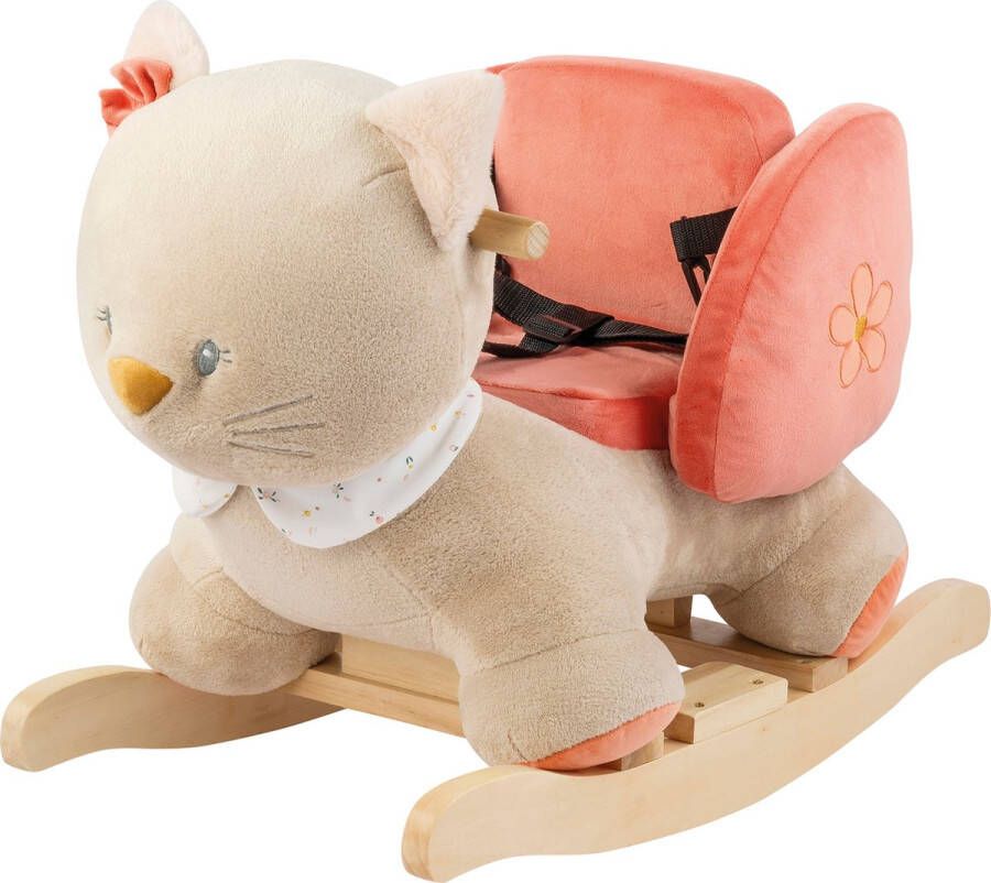 Nattou Kat Lana Schommelpaard Hobbelpaard 60x30x45 cm Zand Beige