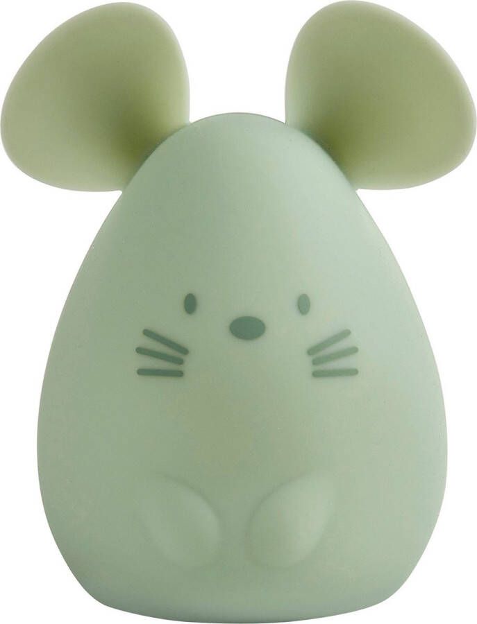 Nattou Silicone Nachtlamp voor Baby's Muis 11 cm Groen
