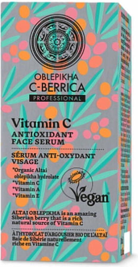 Natura Siberica Antioxidant gezichtsserum vitamine C retinol duindoorn olie 30ml