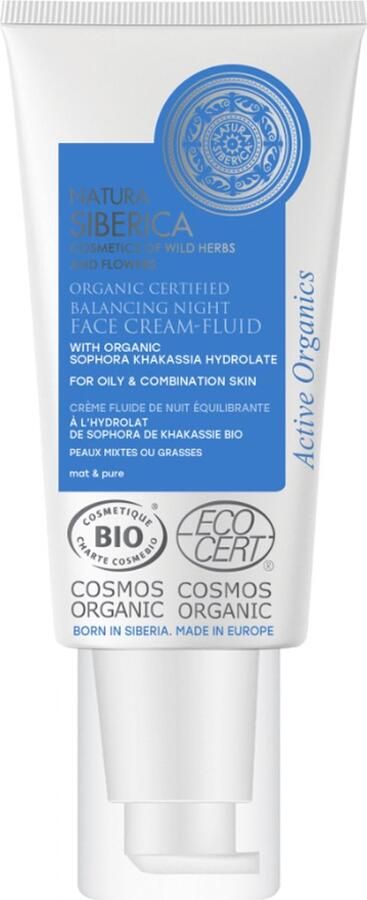 Natura Siberica Teint Mat & Pur Biologische Uitbalancerende Nachtcrème 50 ml