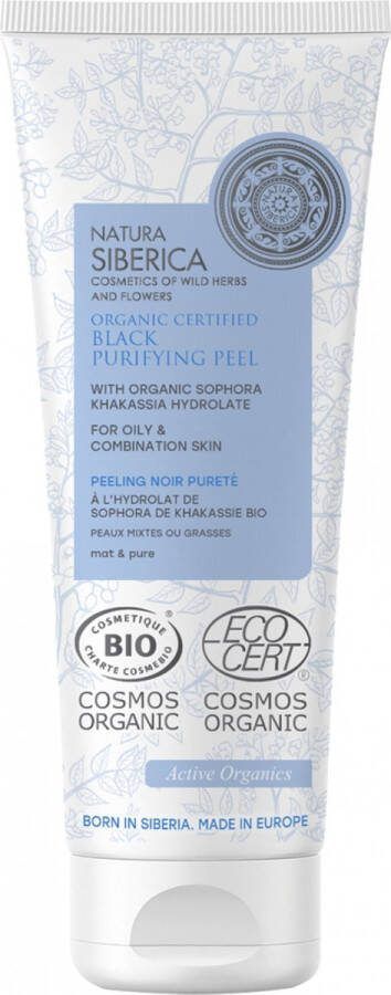 Natura Siberica Organisch Reinigend Matzwart Peelingmasker 75 ml