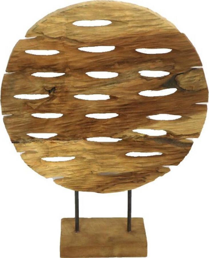 Dijk Natural Collections DKNC Ornament Toulouse Teak hout 50x38x10 cm Bruin