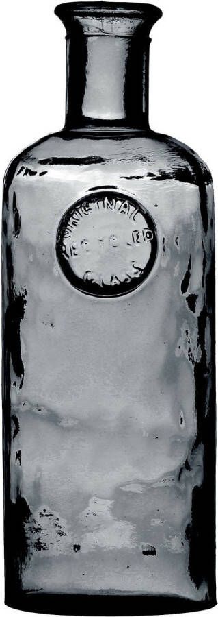 Natural Living Bloemenvaas Olive Bottle smoke grijs transparant glas D13 x H27 cm Fles vazen